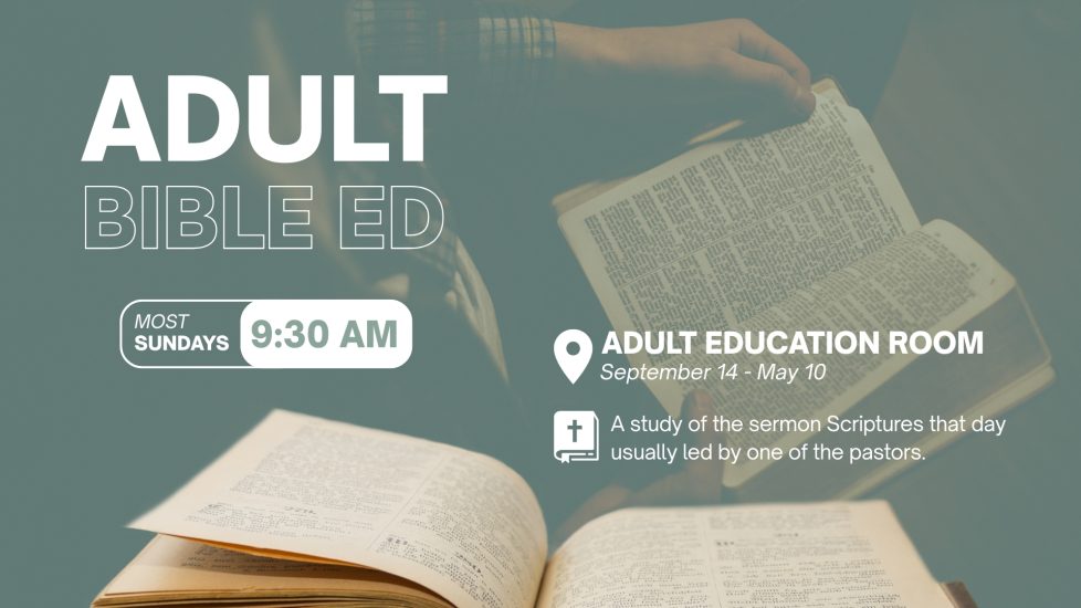 Adult Bible Ed - Poster (Presentation)