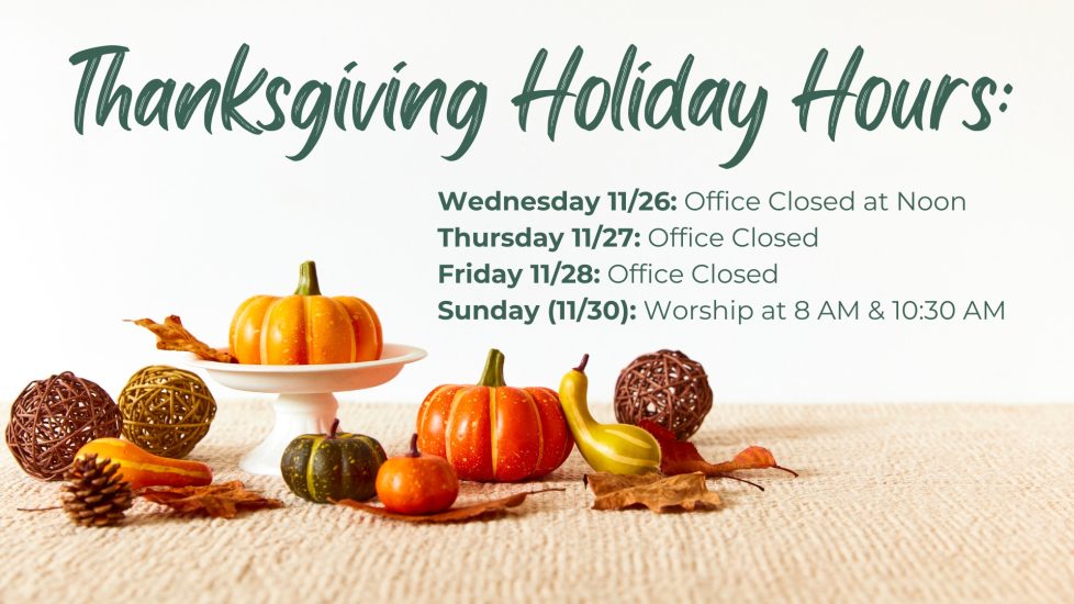 Thanksgiving Hours 2025 - Slide